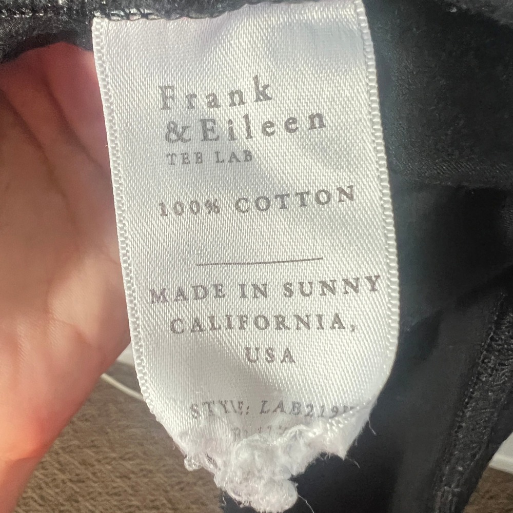 Frank & Eileen Murphy Billion Dollar Pants Small Black 100% Cotton Luxury - Picture 5 of 7